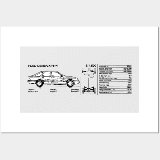 FORD SIERRA 4x4 - performance data Posters and Art